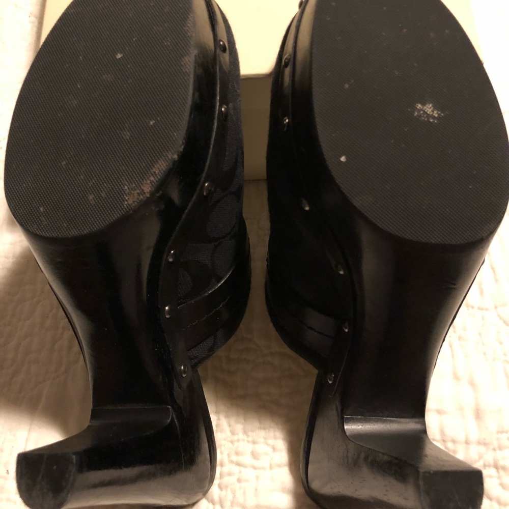 Black Coach clogs - Picture 4 of 7